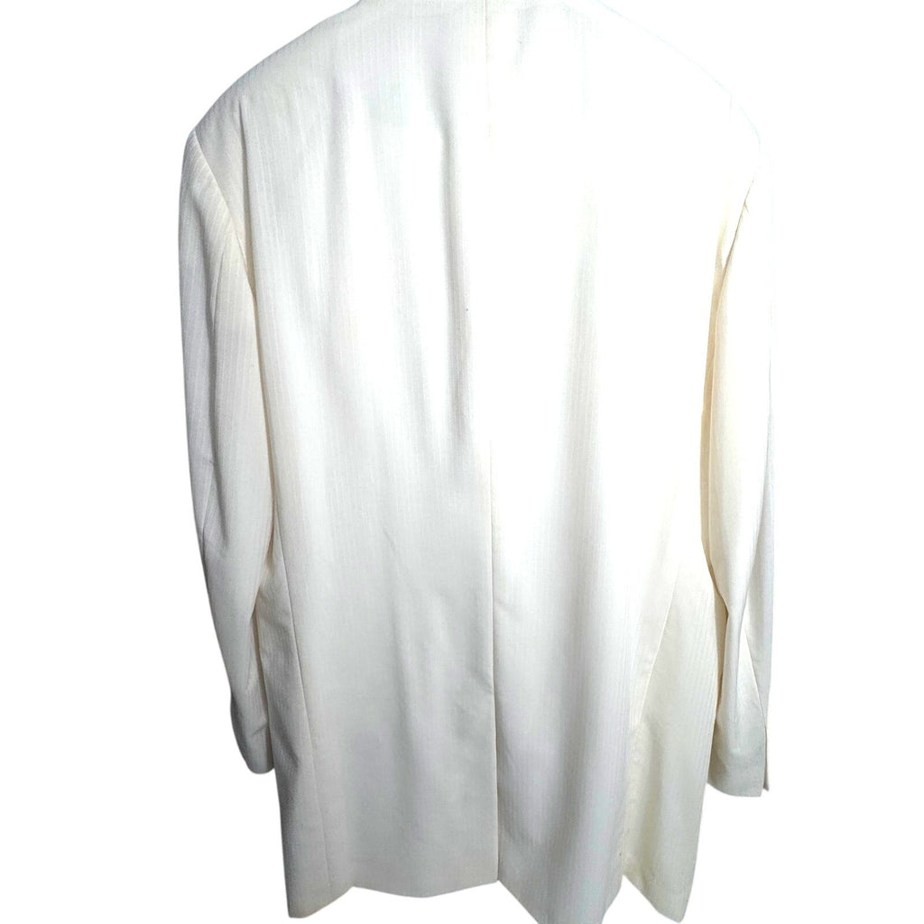 NWT Courrèges Homme Ivory Virgin Wool 2 Piece Suit EU 47 French Designer
