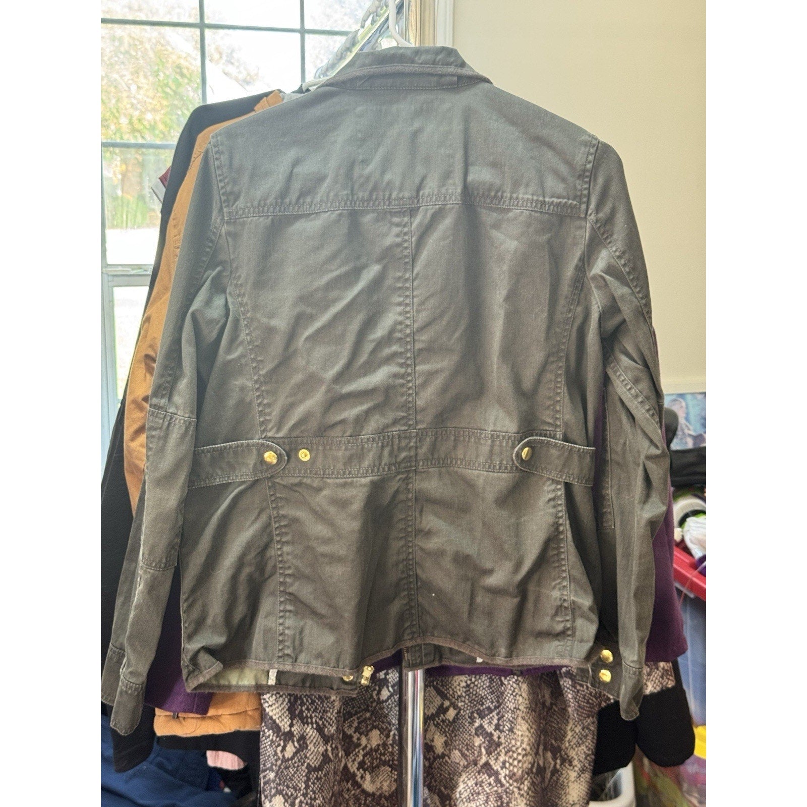 J. Crew Women's Downtown Field Jacket In Green Gold Size M Medium