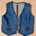 Abercrombie & Fitch Denim Vest Men’s Medium V Neck Minimalist Layering A&F