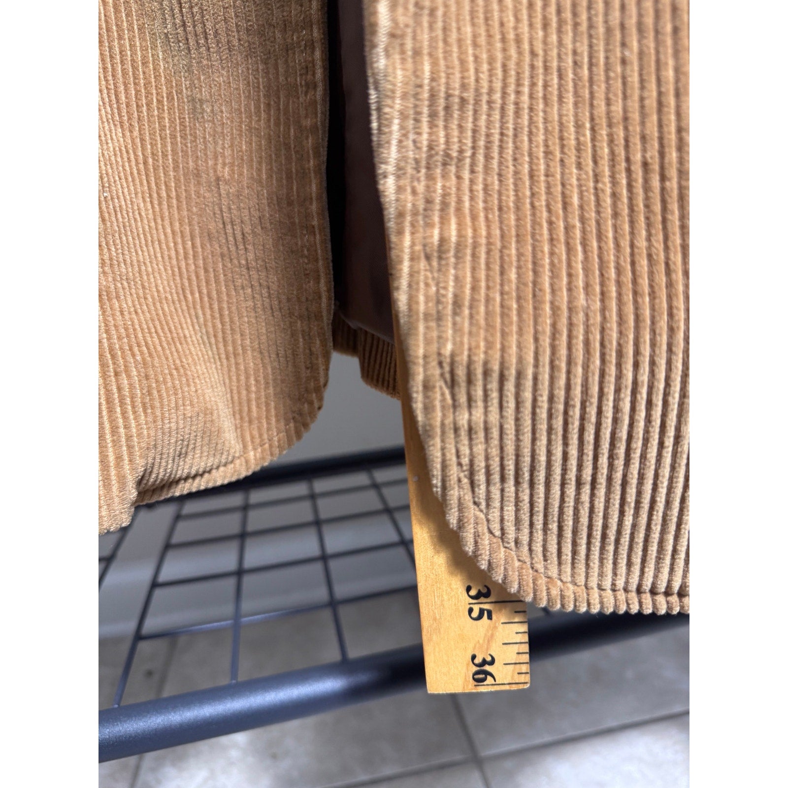 Abercrombie & Fitch Tan Corduroy Sport Coat Blazer Jacket Large L Brown 3 Y2K