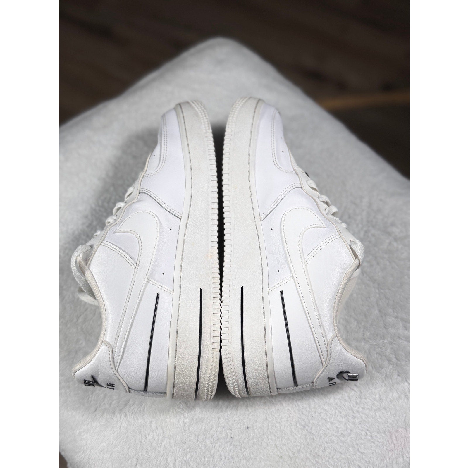 Nike Air Force 1 Low White Black Outline CJ4092-100 Youth Sz 7Y Men 7 Women 8.5