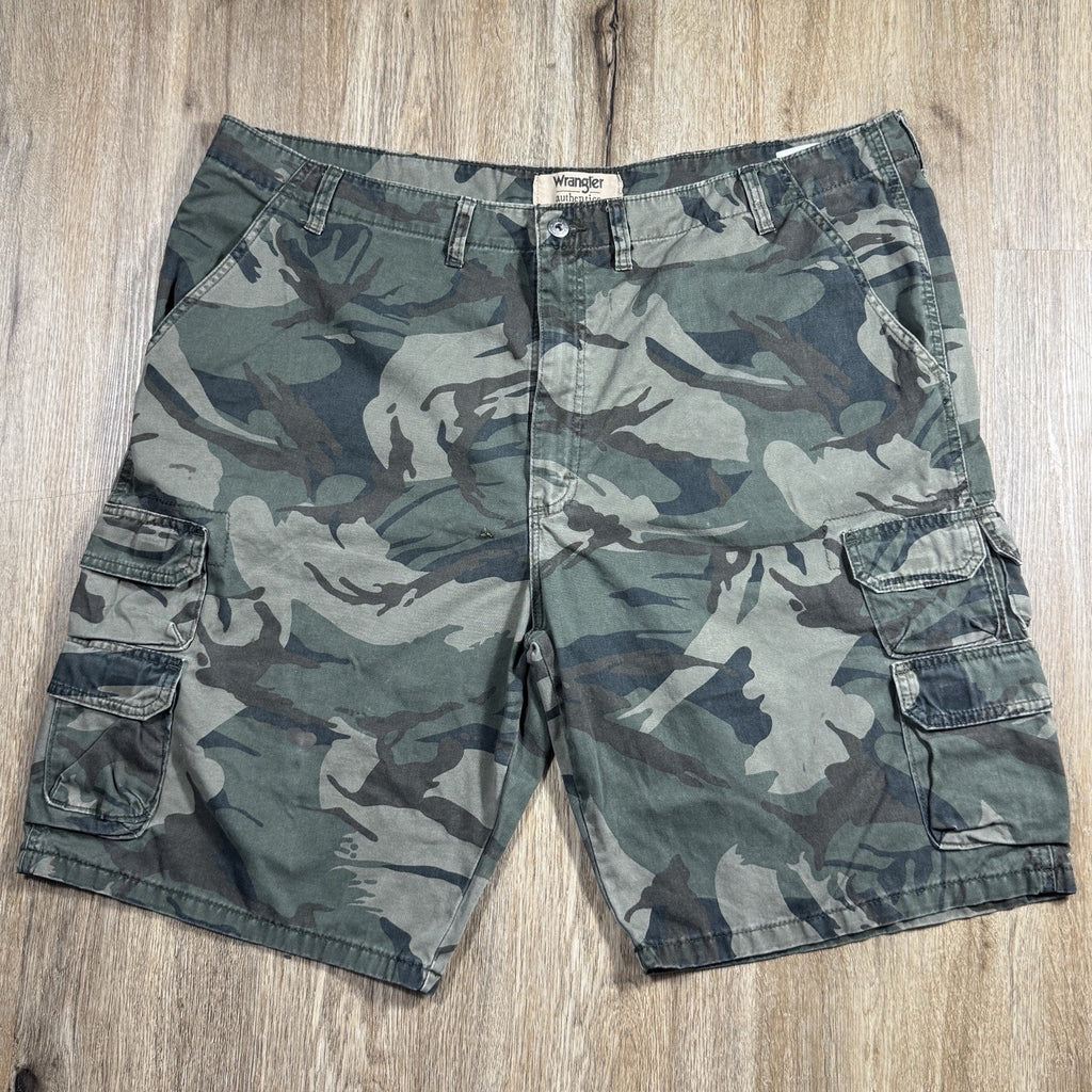 Wrangler Cargo Pants Mens 46 Camo Camouflage Military Utility Workwear Cotton