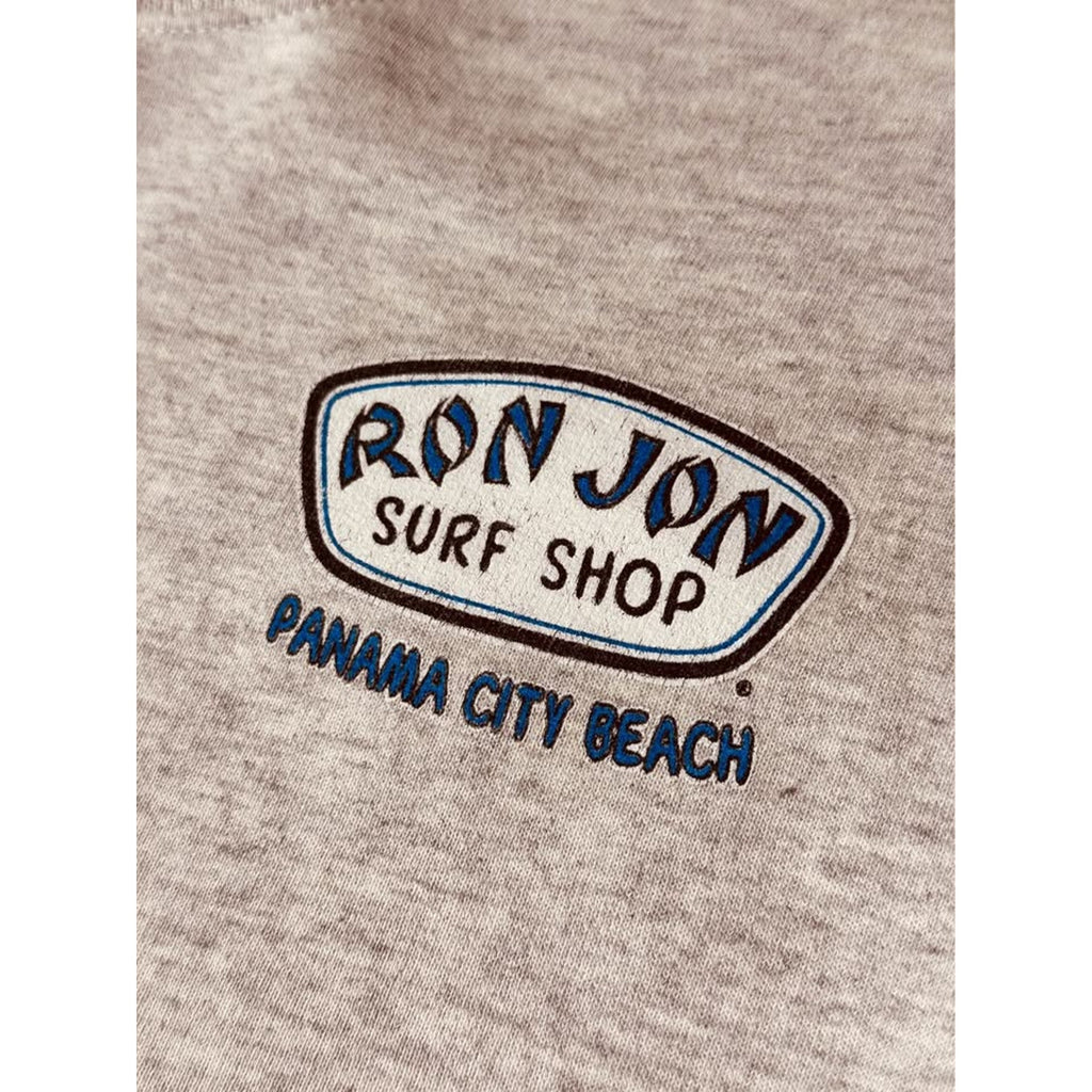 Vintage Ron Jon Surf Shop Panama City Beach Crewneck Sweatshirt Large Gray Surf