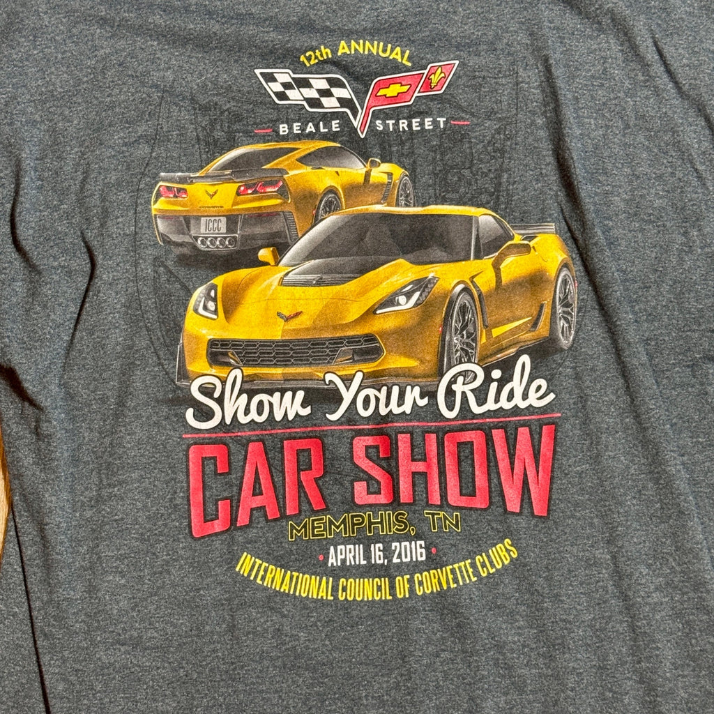 Corvette Car Show Polo Shirt Lot XL Beale Street Memphis TN ICCC 2011 2013 2016