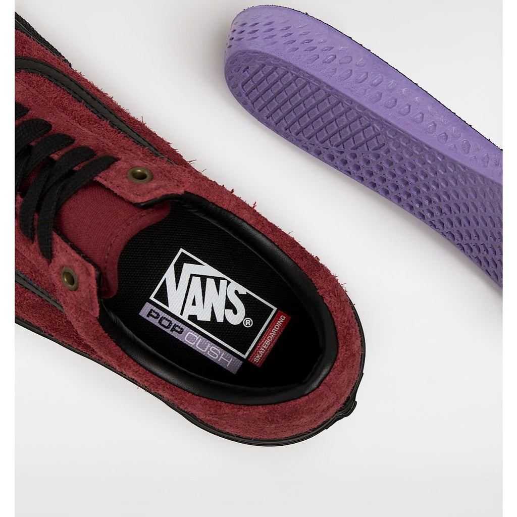 Vans Skate Old Skool Hairy Suede Burgundy White Men’s 6 Women’s 7.5 VN0A2Z32KGD