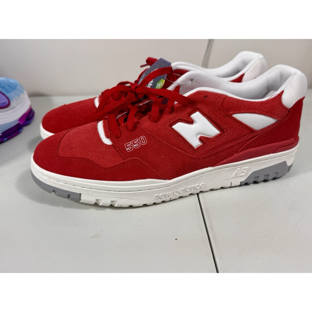 New Balance 550 Suede Team Red BB550VND Men’s 11.5 Retro Low Basketball Sneaker