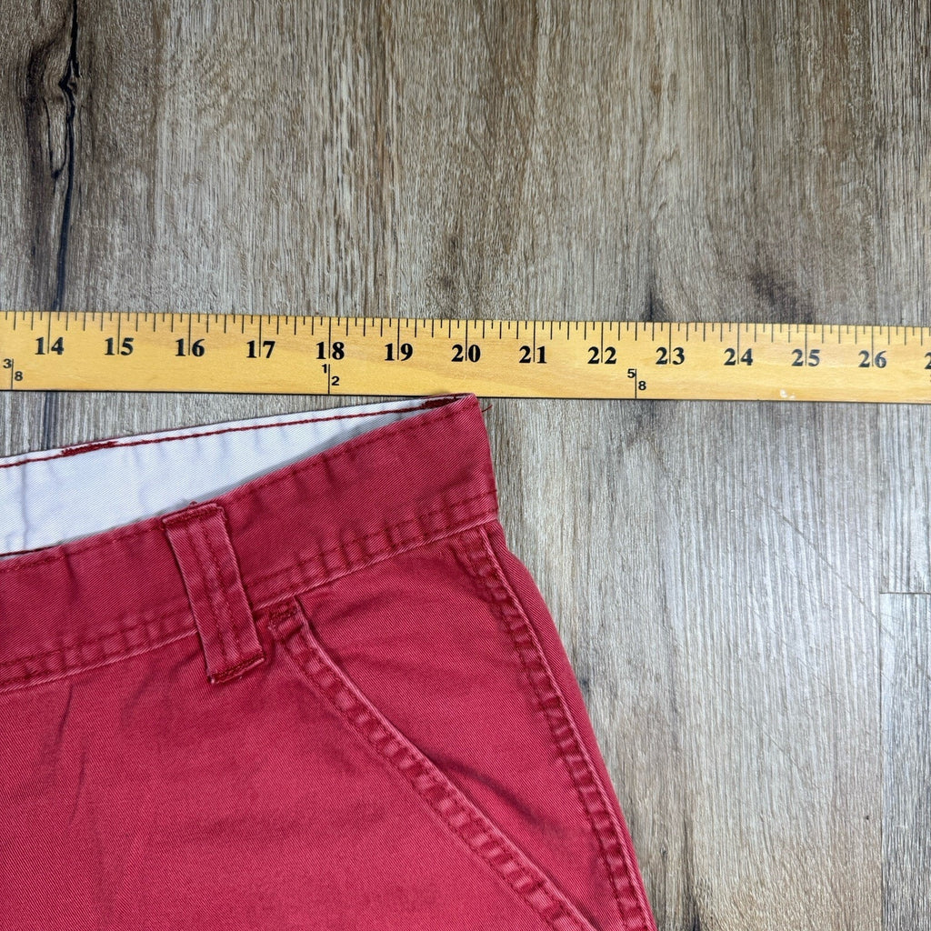 Wrangler Mens Size 42 Red Cargo Casual Comfort Cotton Shorts