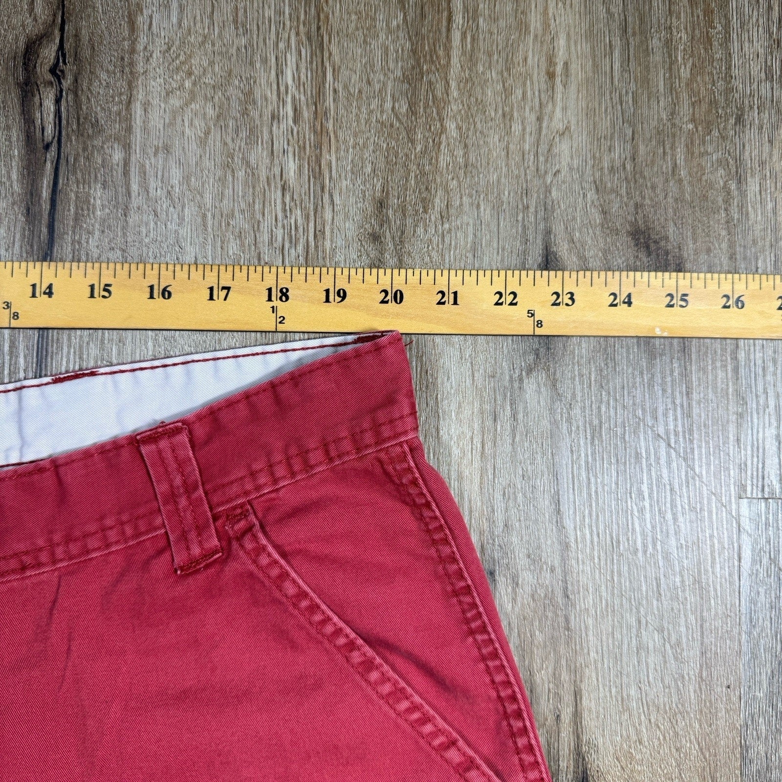 Wrangler Mens Size 42 Red Cargo Casual Comfort Cotton Shorts