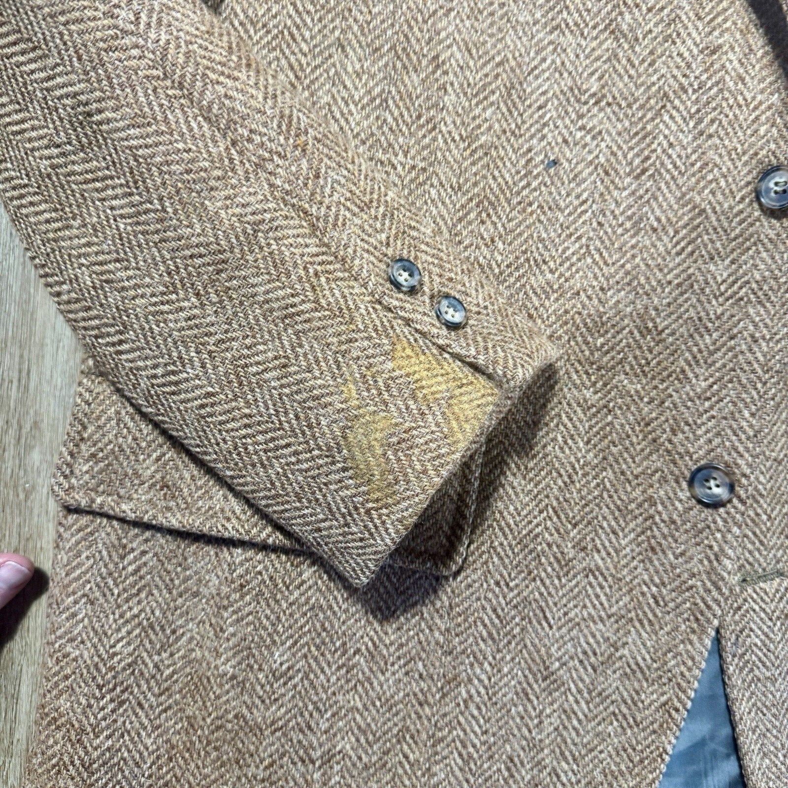 Vintage Brooks Brothers 346 Union Made Wool Tweed Herringbone Sport Coat 44R