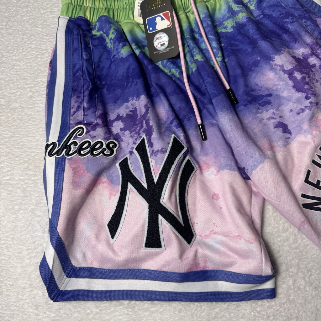 Pro Standard New York Yankees Pink Purple Dip Dye Shorts Men’s S MLB Baseball