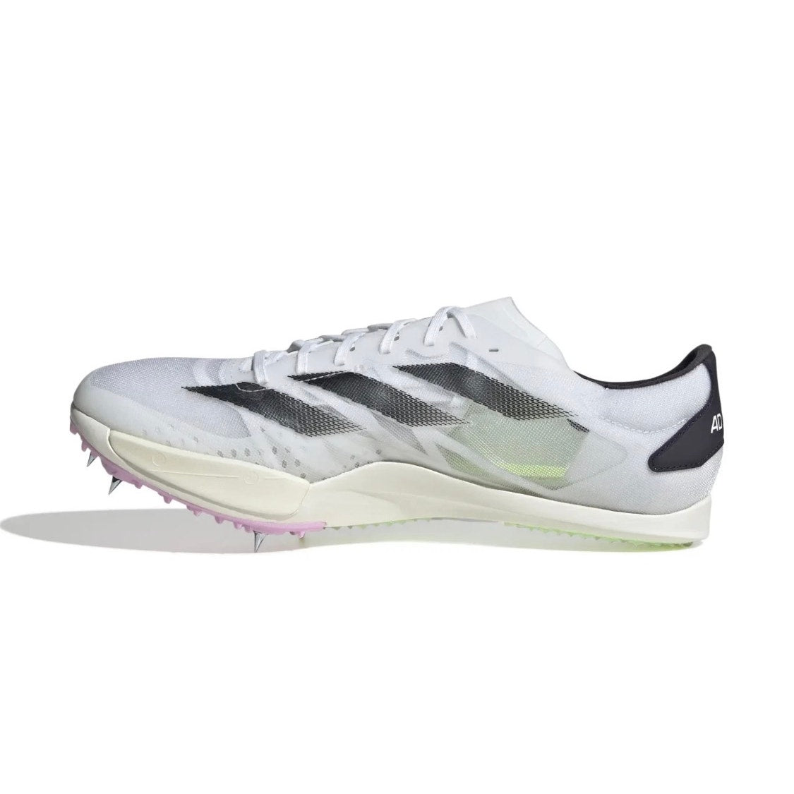 Adidas Adizero Ambition Track Spikes Sz 12 Men / 13W White Volt Sprint Running