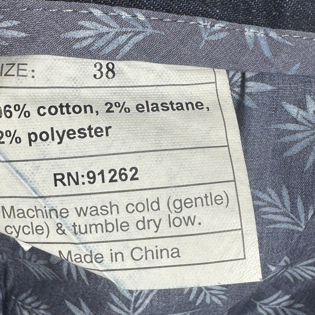 Enzo Tovare Mens 38 x 29 Dark Wash Slim Straight Stretch Denim Jeans Blue