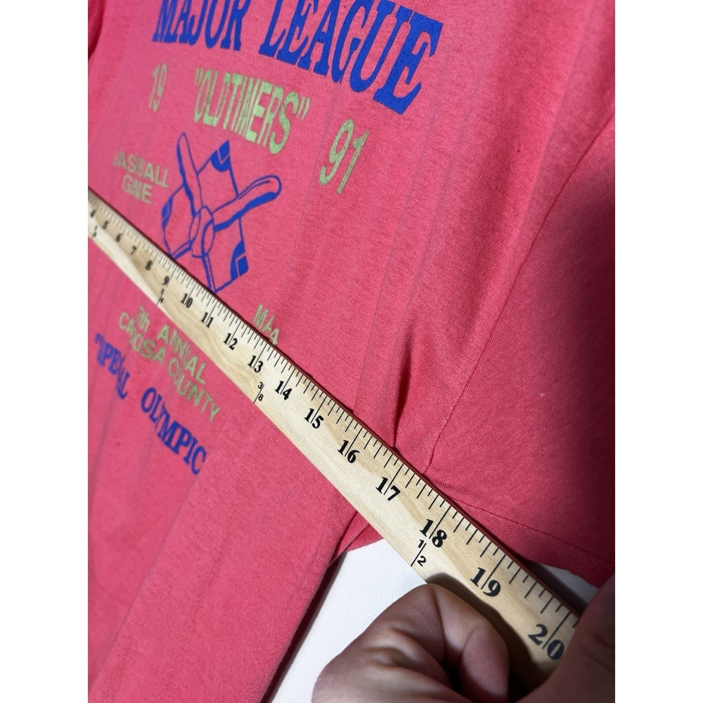 Vintage Screen Stars Special Olympics T Shirt Catoosa County Red USA L