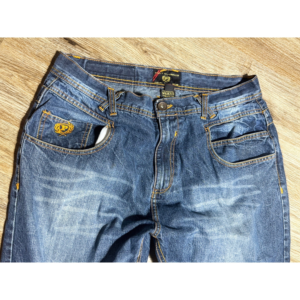 Phat Farm Classics Embroidered Flap Pocket Bootcut Jeans Men’s Size 38x34 Y2K