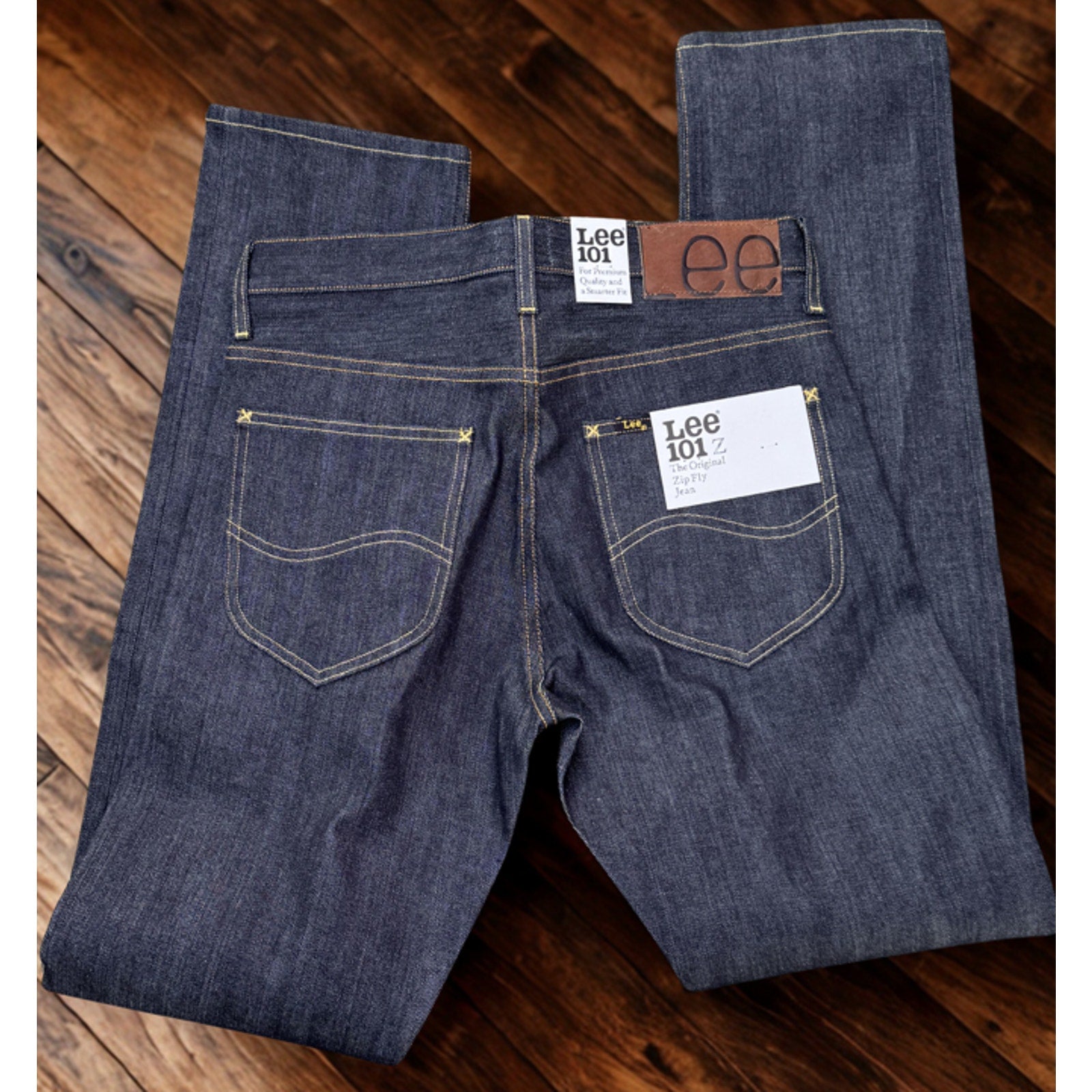 Lee 101Z Japanese Selvedge Denim Jeans Dry Indigo Made Italy 32x34 NWT