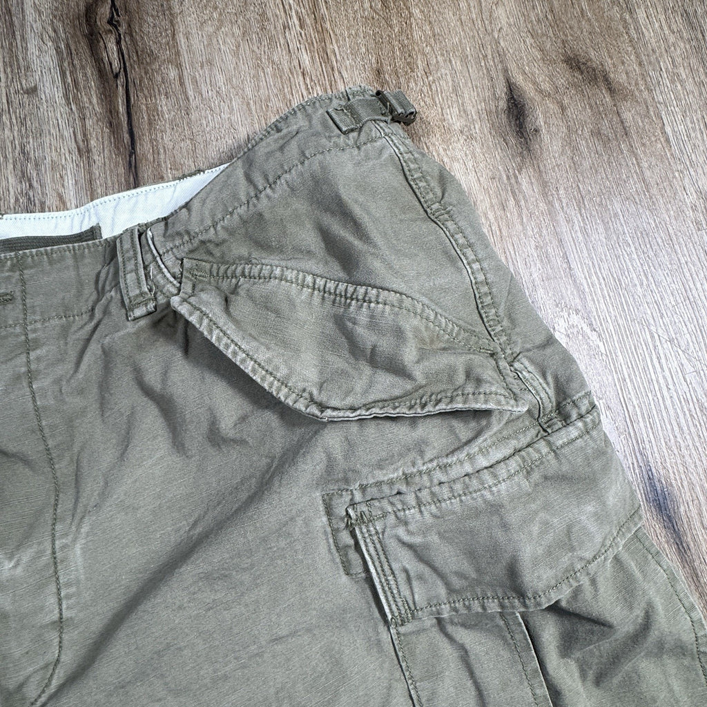 Polo Ralph Lauren Surplus Utility Cargo Shorts Mens 36 Green Cotton Combat Y2K