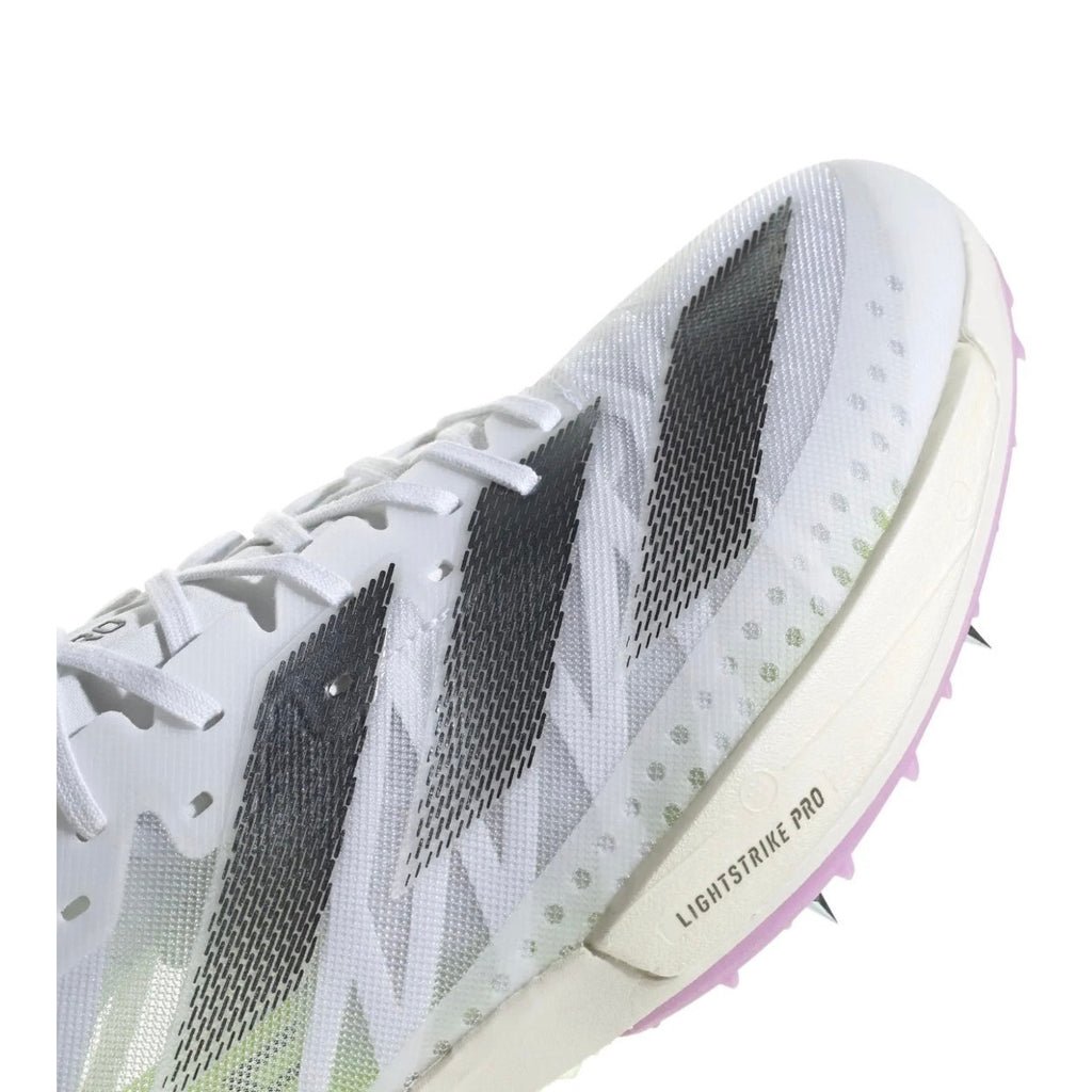 Adidas Adizero Ambition Track Spikes Sz 12 Men / 13W White Volt Sprint Running