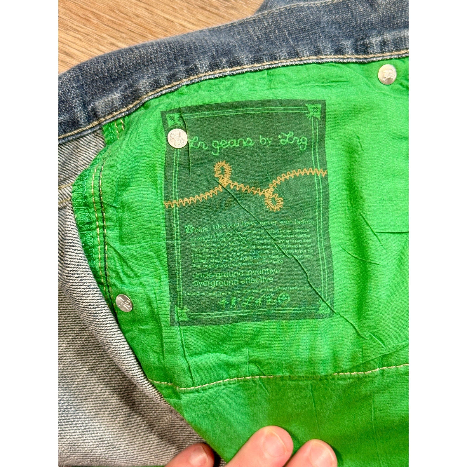 LRG Lifted Research Group Grass Roots 47 Fit Jeans Men’s 40x32 Y2K Baggy Denim
