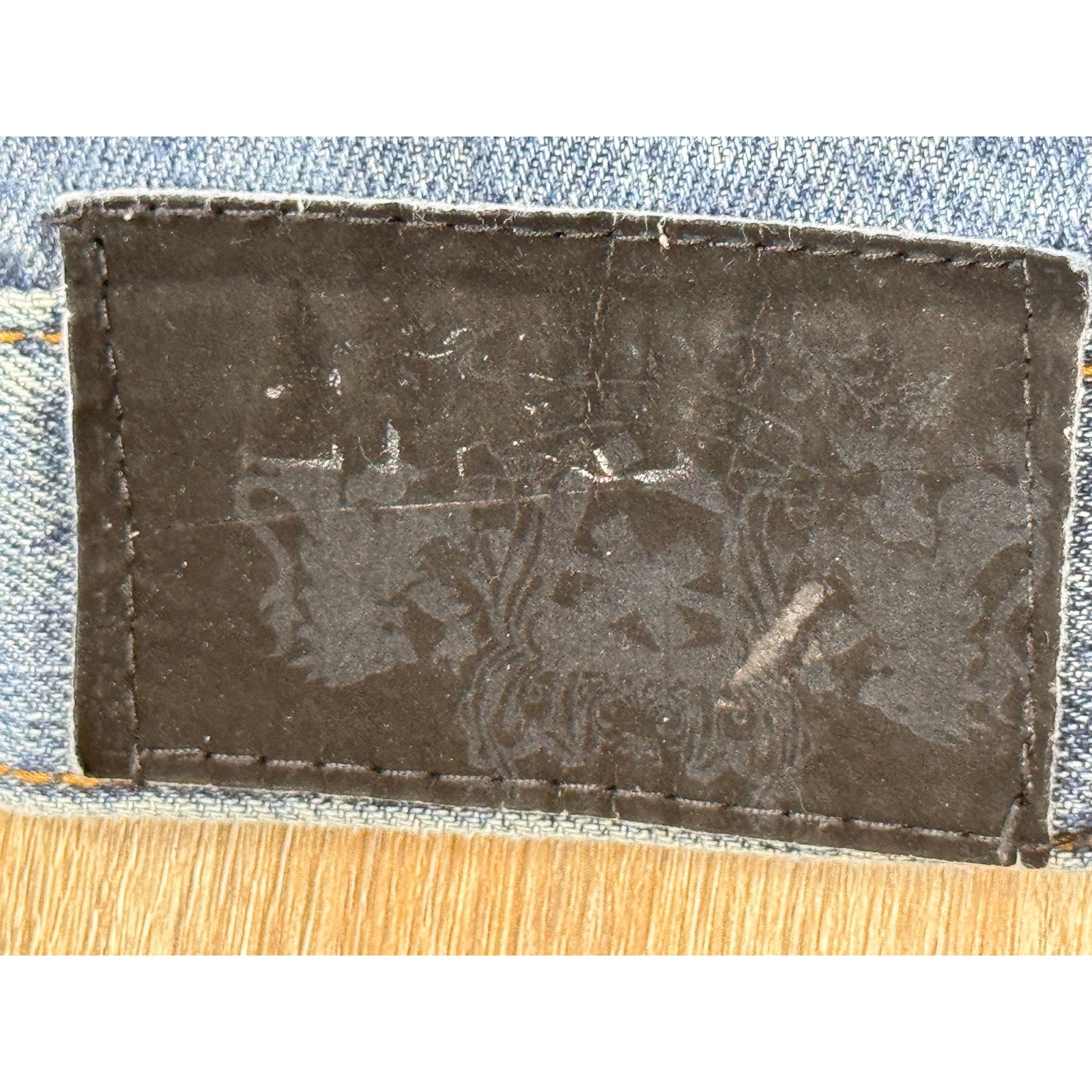 NBN Gear Embroidered Flap Pocket Jeans Men’s 42x32 Baggy Y2K Blue Denim Skater
