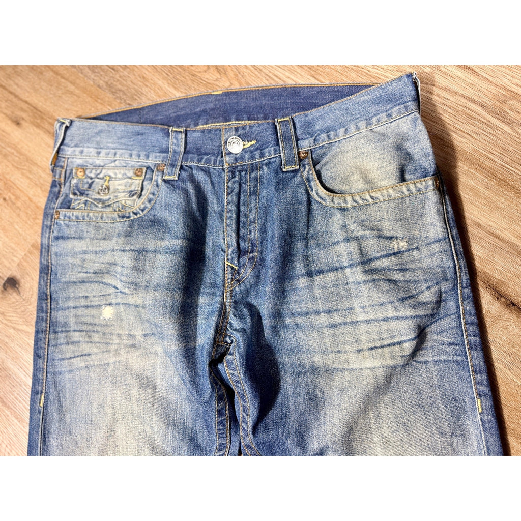 True Religion Ricky Straight Jeans Men’s 34x31 Y2K Medium Wash Denim 2013 Baggy