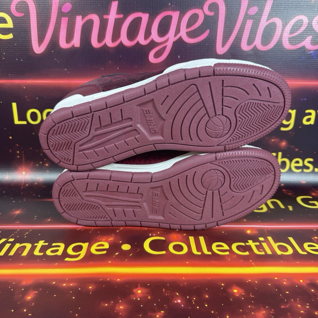 Patrick Ewing Rebound Backcourt Snake Burgundy Sneakers Shoes 1RMSN06-117 8.5