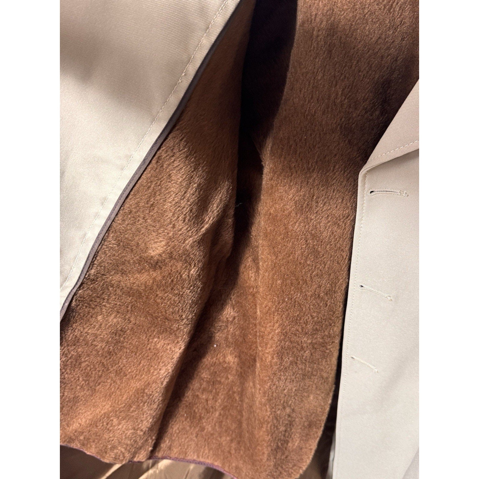 Vtg 1960s Botany Weathertopper Tan Overcoat Brown Lining Wool Blend Trench Coat