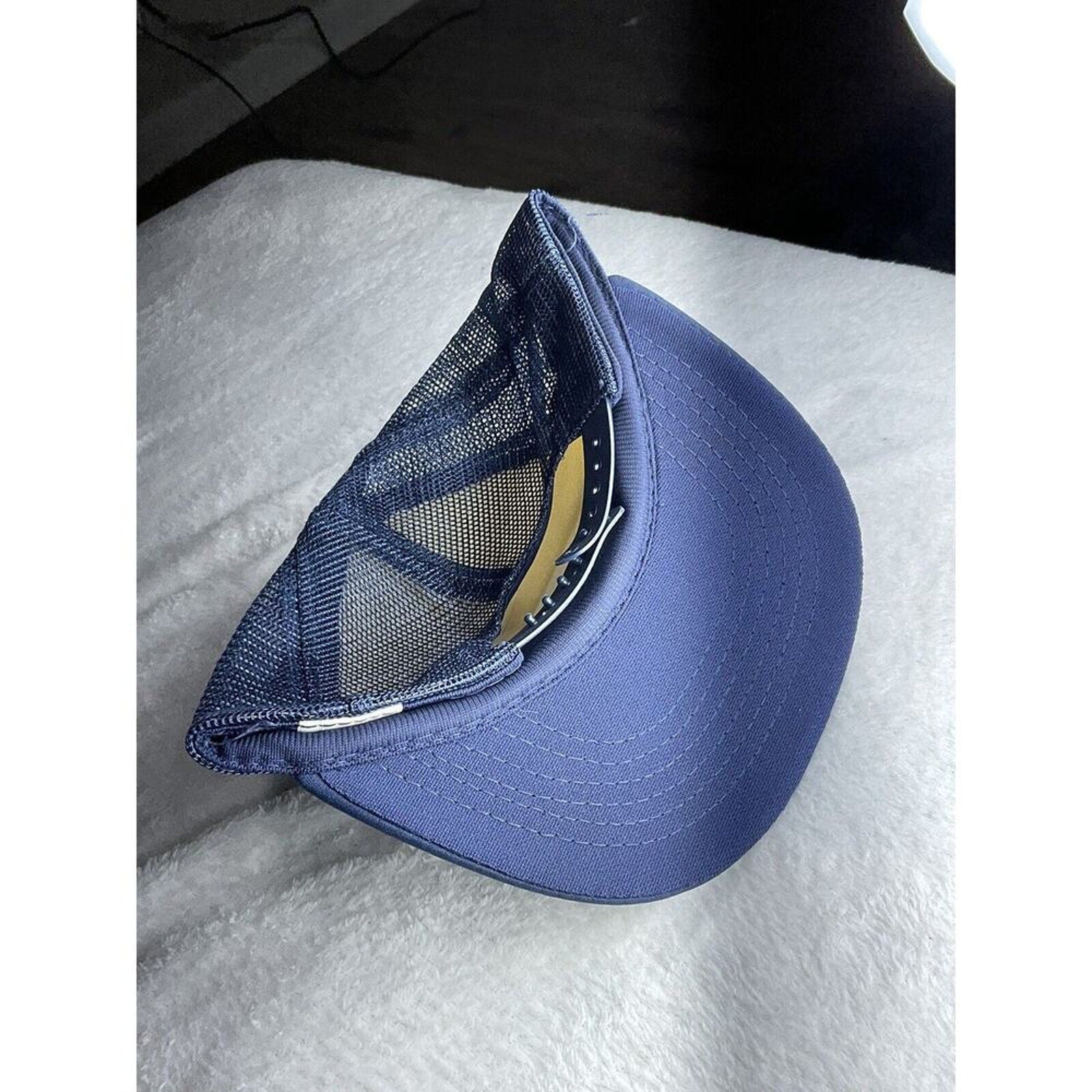 Vintage Lance Aircraft Supply Trucker Hat Jet Blue Foam AT6 Harvard SNJ AIRPLANE