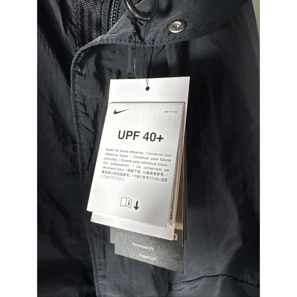 Nike Repel Oversized Jacket Mens XXL Black UPF 40+ Hooded FZ0714-010 NWT 2XL