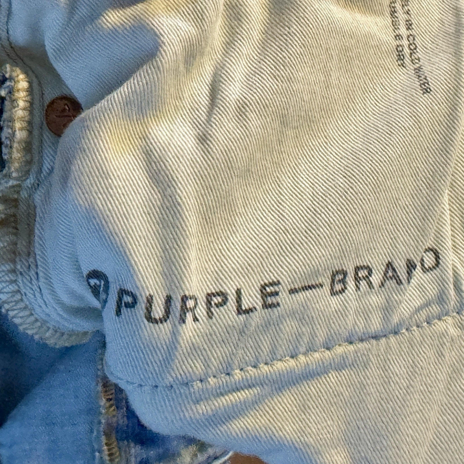 Purple Brand P002 Jeans Mens 30x31 Light Wash Distressed Slim Tapered Denim Rips