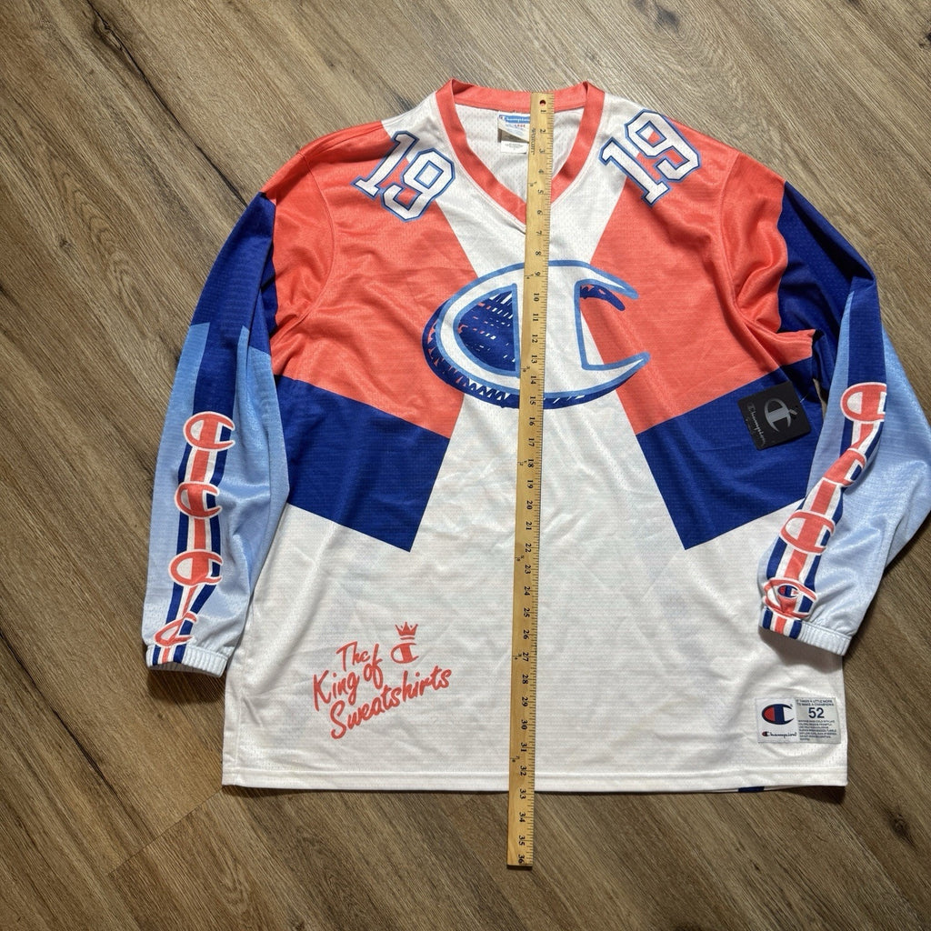 Rare 2015 Champion King Of Sweatshirts Long Sleeve Jersey 2XL NWT U940TU Y2K 90s