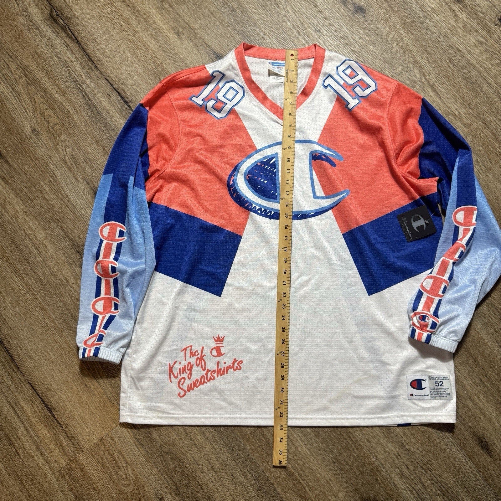 Rare 2015 Champion King Of Sweatshirts Long Sleeve Jersey 2XL NWT U940TU Y2K 90s