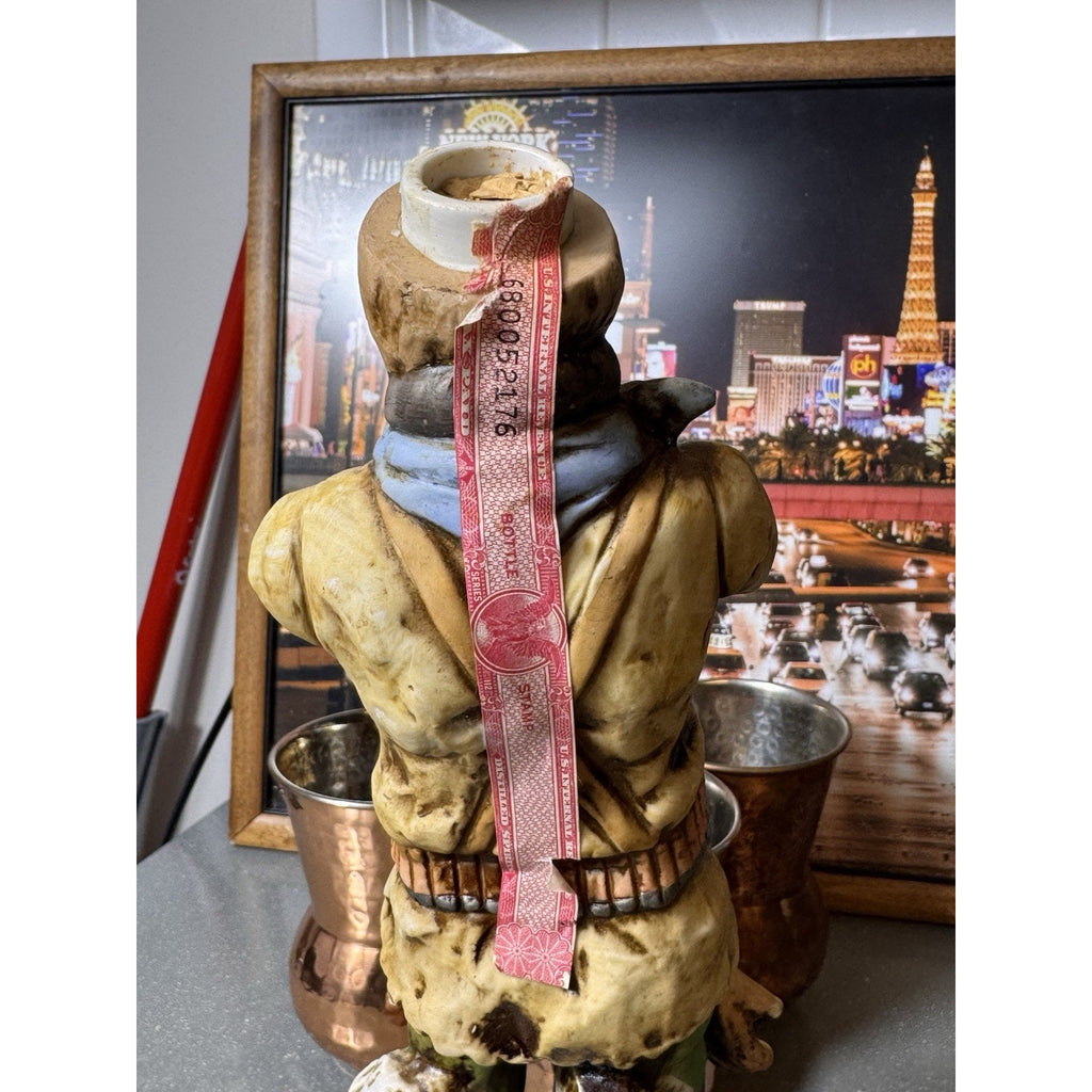 Vtg 1976 Homan The Buffalo Hunter Decanter C.M. Russell Japan 13in Western Bar