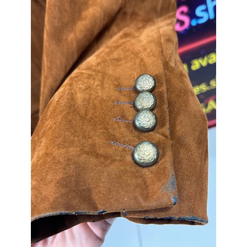 Vtg Forsyth & Fricke Men’s Brown Suede Leather Blazer Jacket Western Sport Coat