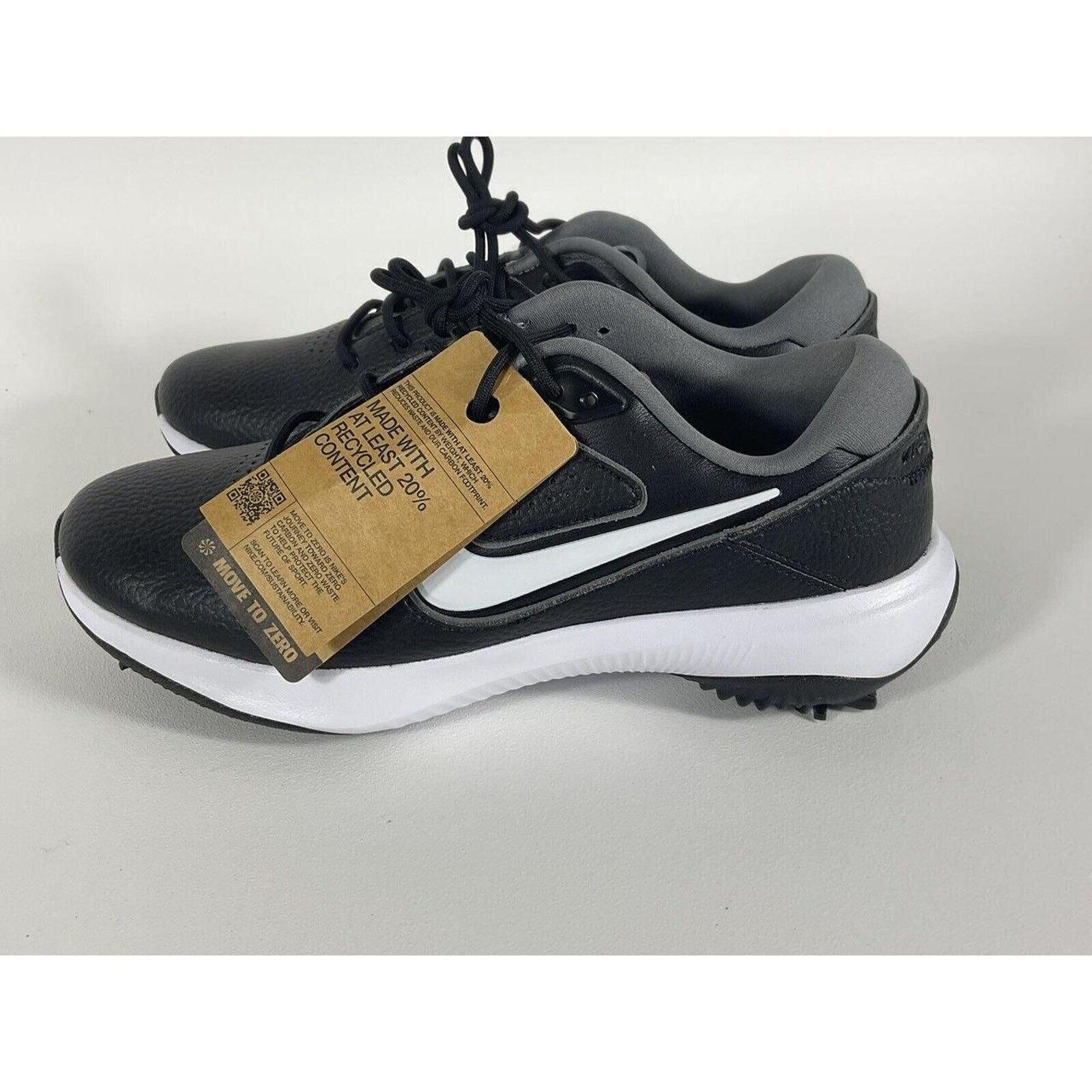 Nike Air Victory Pro 3 Golf Shoes Sz 8 Black White Grey Tiger Woods Spikes
