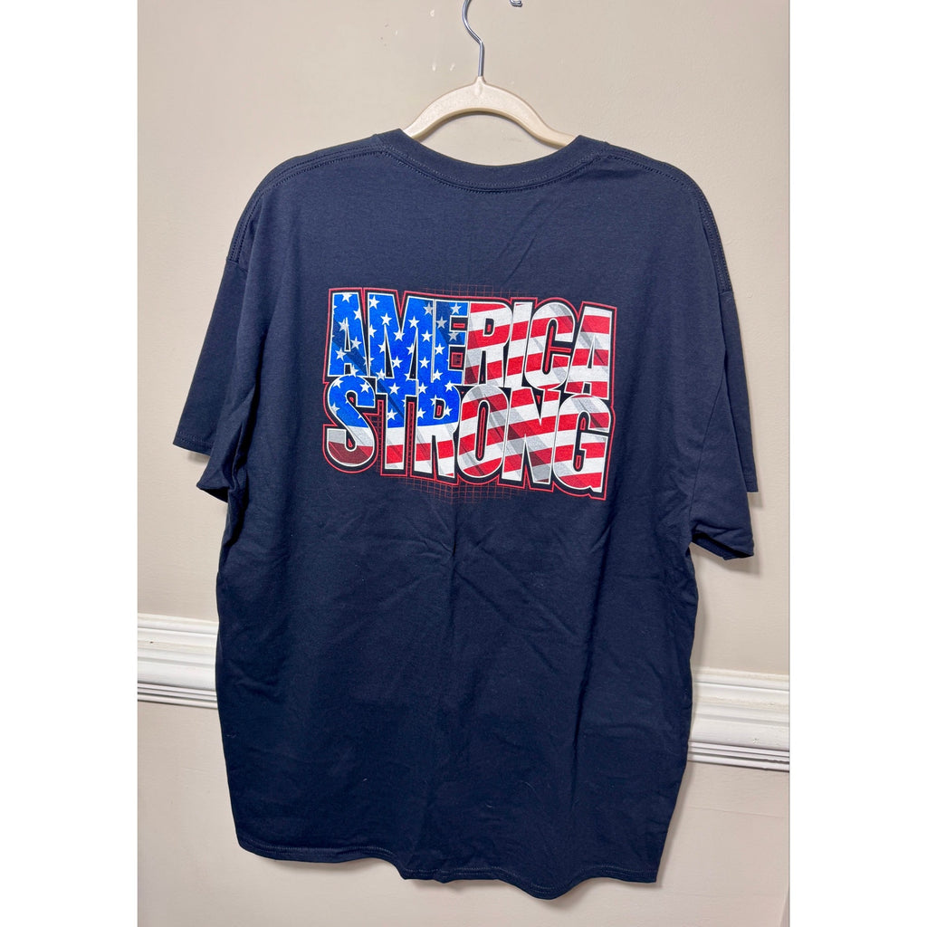 Indian Motorcycle Charlotte America Strong Graphic T Shirt USA Flag XL
