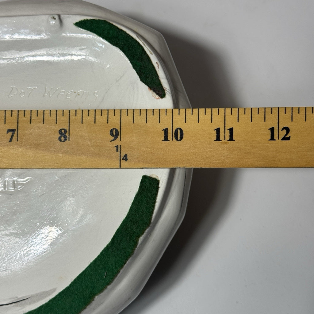 American Eagle Ceramic Ashtray 1967 USA Large Hand Painted Vintage Atlantic Mold