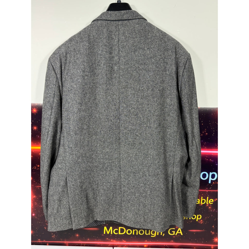 Ferrecci Bradford Grey Tweed Suit Jacket & Vest Mens 48R Slim Fit Formal XXL