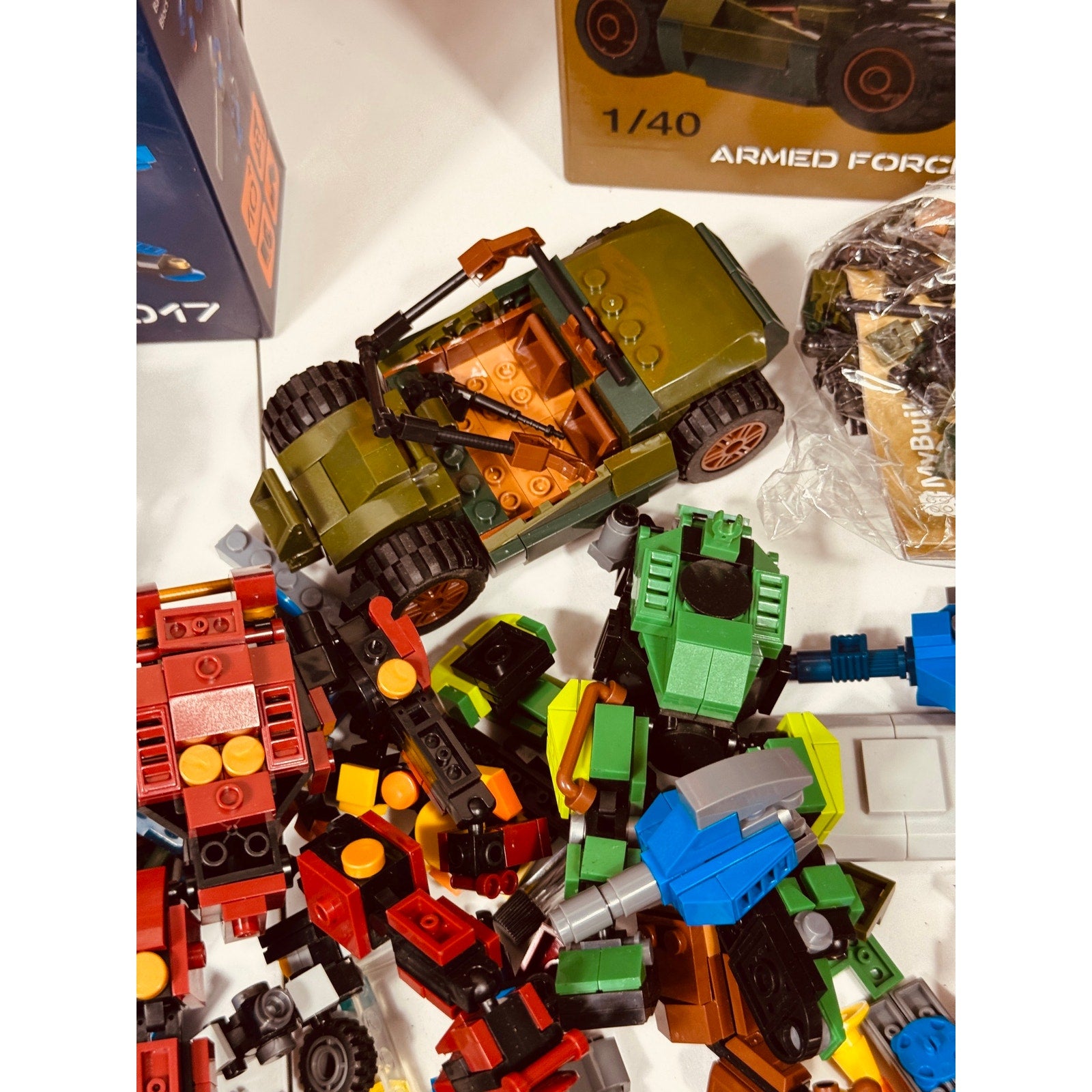 MyBuild Mecha Frame Robot Building Block Lot 7002 Ajax + 5017 Keiji 2 + Multi Mech Bundle