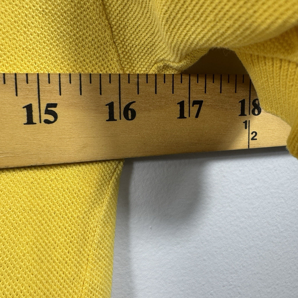 Vtg 60s-70s IZOD Lacoste Yellow Polo Shirt Crocodile Logo Cotton Mens Slim S XS