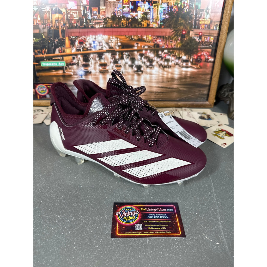 Adidas Adizero Electric.1 Football Cleats Burgundy White IF4196 Men’s 7.5 New