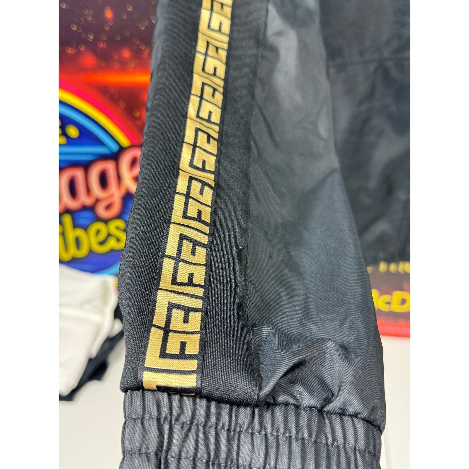 Nike Giannis Coming To America Windbreaker Jacket Mens Large Black Gold CQ8308-010 Rare Promo