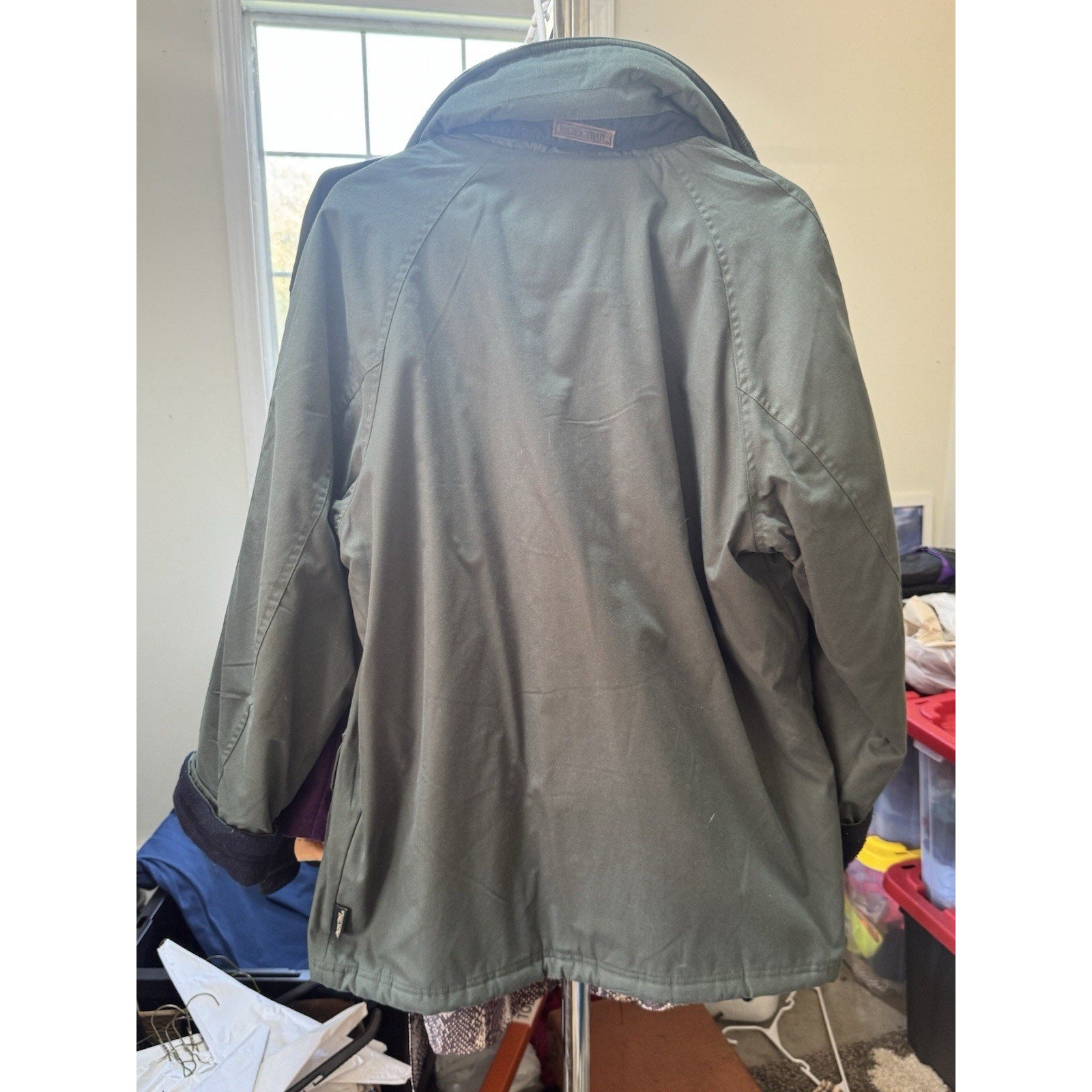 Vtg Pacific Trail Heavy Outdoor Jacket Green Fleece Lined Hooded Coat Size M-L