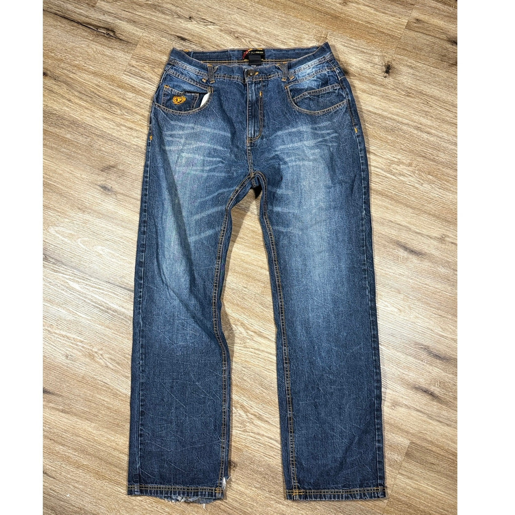 Phat Farm Classics Embroidered Flap Pocket Bootcut Jeans Men’s Size 38x34 Y2K