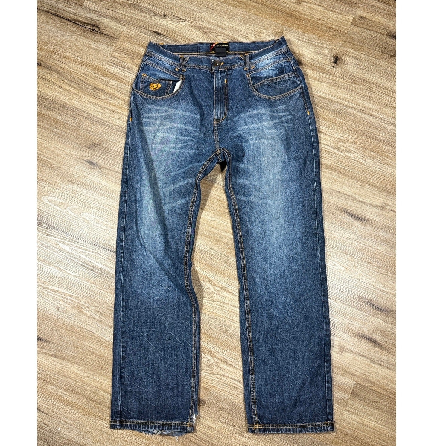 Phat Farm Classics Embroidered Flap Pocket Bootcut Jeans Men’s Size 38x34 Y2K