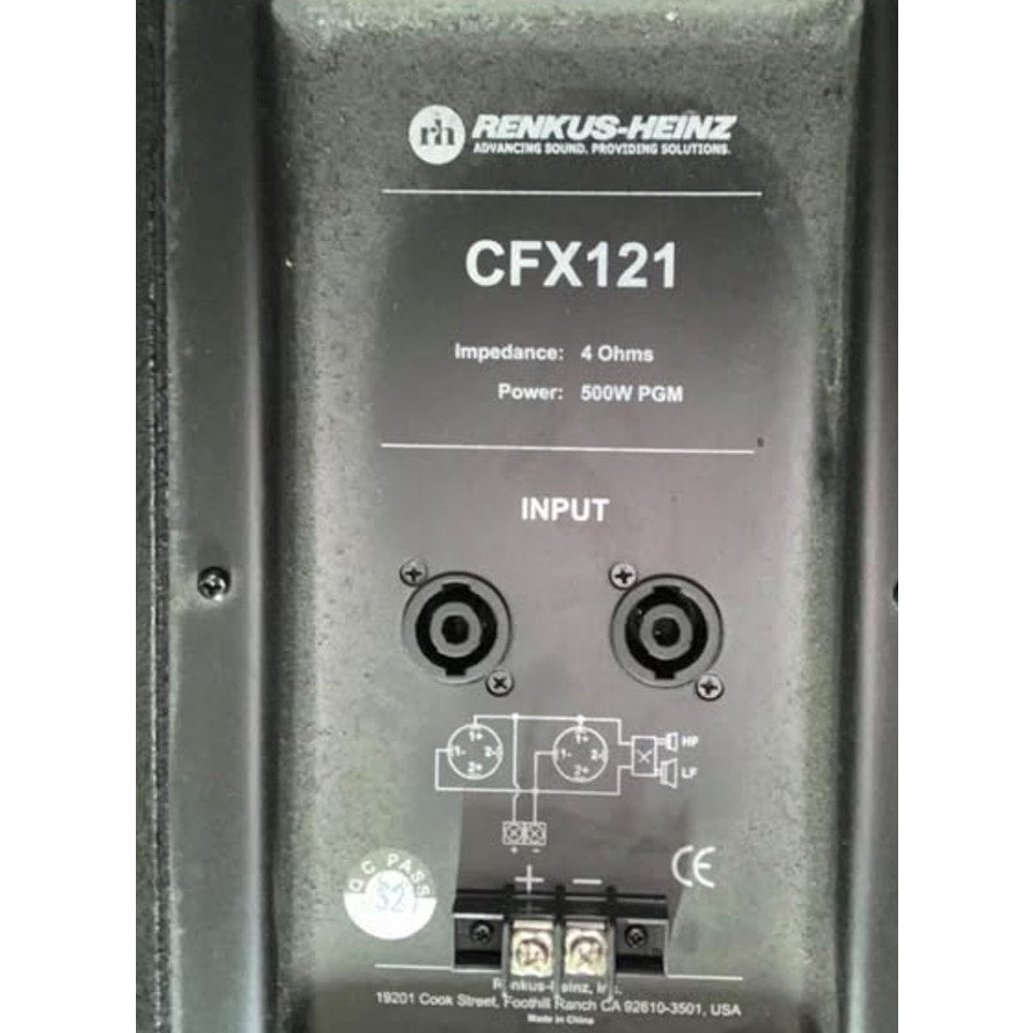 CFX121 Pro PA Speaker 12" Renkus-Heinz 500W 4 Ohm DJ Live Sound Monitor
