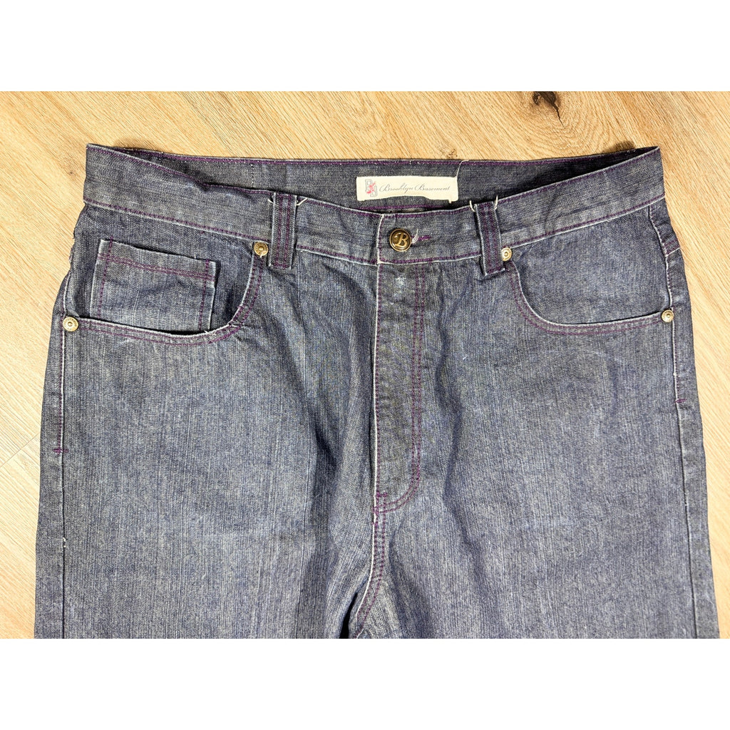 Brooklyn Basement Wide Leg Baggy Jeans Men’s 40x32 Dark Wash Y2K Skater Hip Hop