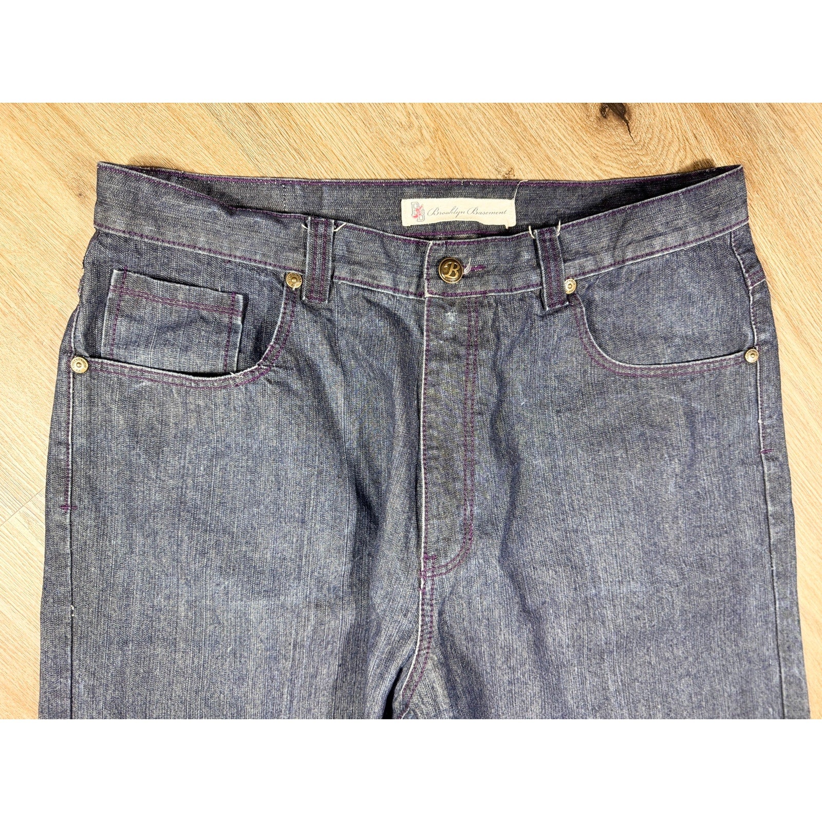 Brooklyn Basement Wide Leg Baggy Jeans Men’s 40x32 Dark Wash Y2K Skater Hip Hop