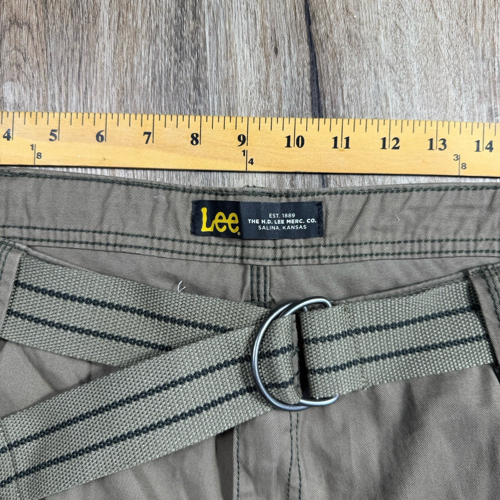 Lee Legendary Wyoming Cargo Shorts Mens 40 Gray NWT Utility Workwear Belted