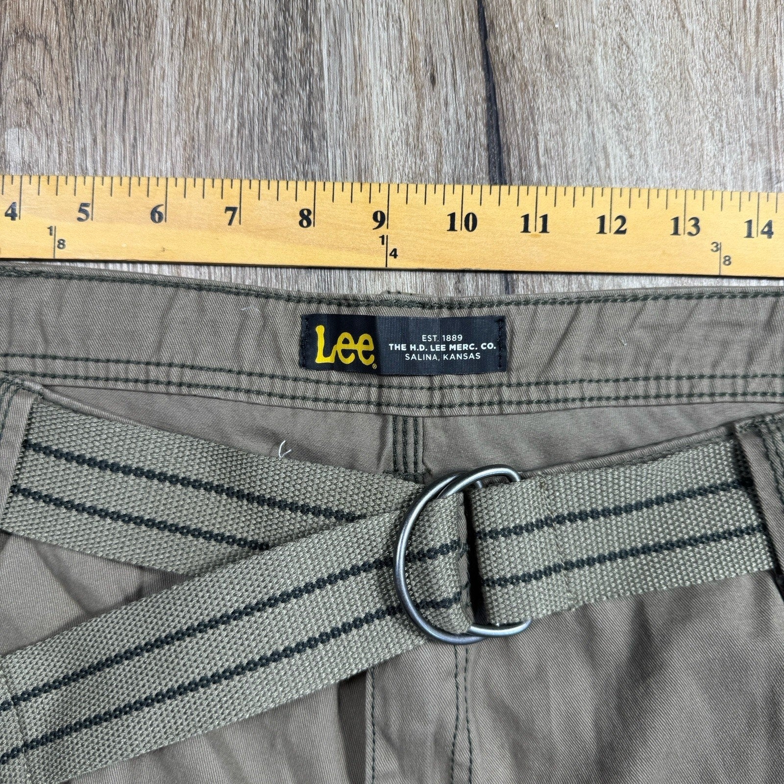 Lee Legendary Wyoming Cargo Shorts Mens 40 Gray NWT Utility Workwear Belted