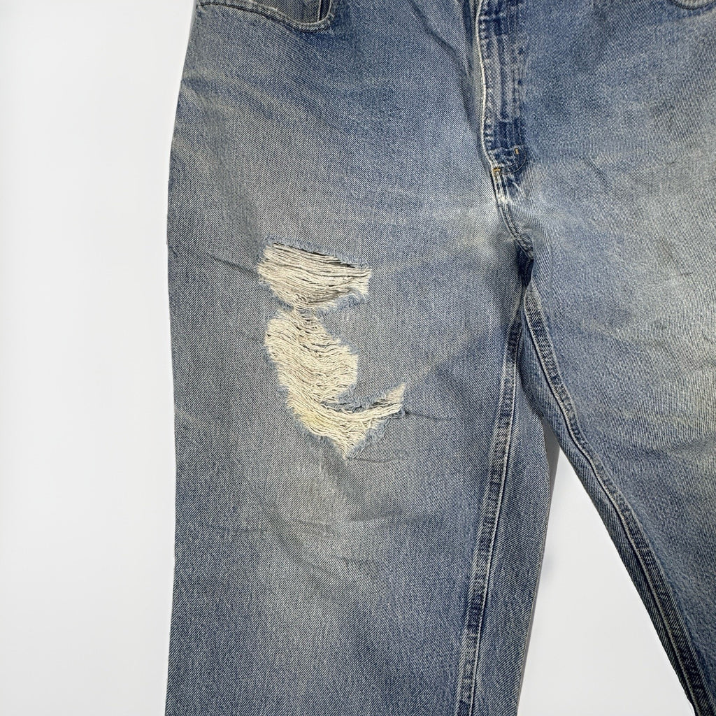 Carhartt B42 Relaxed Fit Jeans Mens 40x30 Distressed Workwear Denim Made Mexico